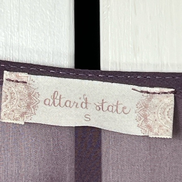 Altar’d State Sheer Purple Floral Lined Romper Size Small - Picture 6 of 8